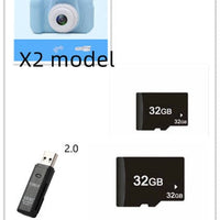 X2 HD Mini Cartoon Kids Digital Camera Accessories CJ Set USB 