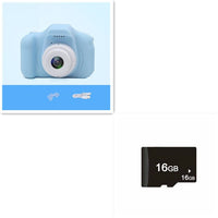 X2 HD Mini Cartoon Kids Digital Camera Accessories CJ X2Blue 16G USB 