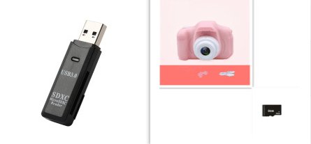 X2 HD Mini Cartoon Kids Digital Camera Accessories CJ X2Pink 8G with black3.0 USB 
