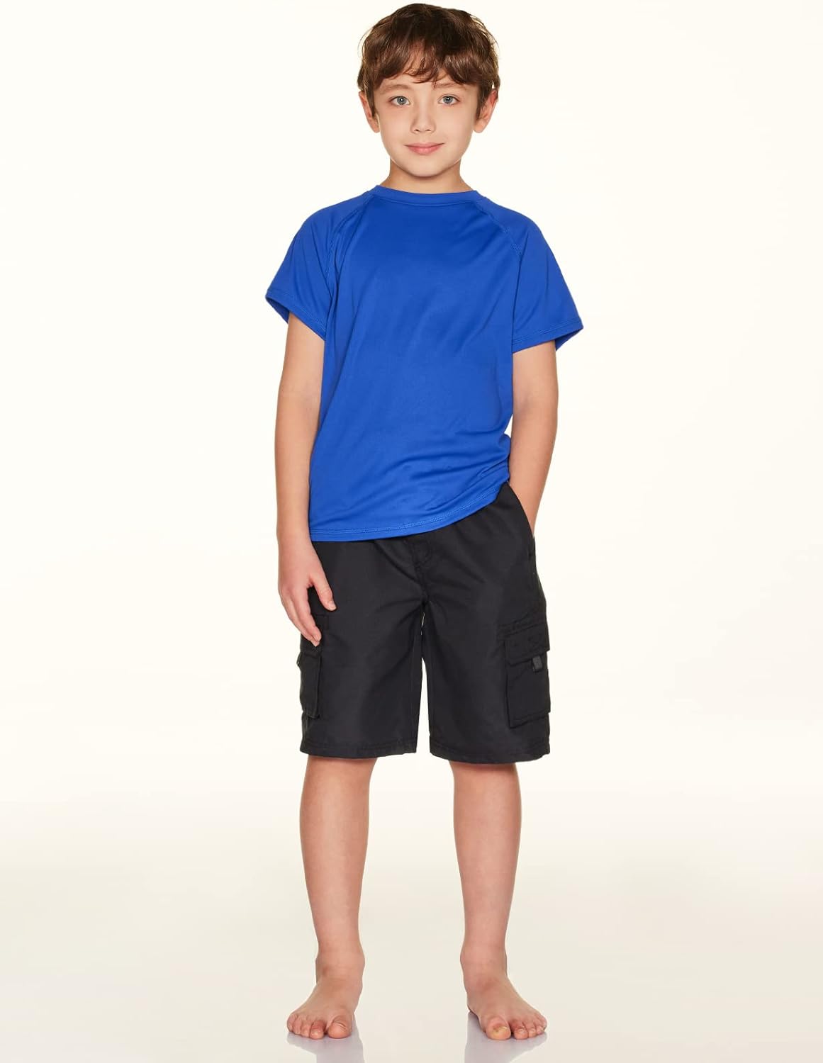 Youth Kids UPF 50+ Short Sleeve, Aqua Water Swimsuit Top, UV/SPF Surf Swim Shirt  ebasketonline   